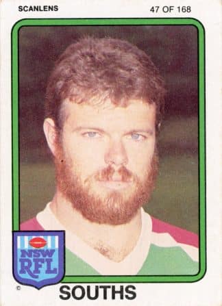 1981 Scanlens Common Card - Base 047 Gary Hambly South Sydney Rabbitohs