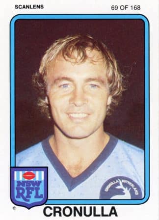 1981 Scanlens Common Card - Base 069 Steve Edmonds Cronulla Sharks