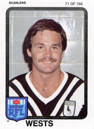 1981 Scanlens Common Card - Base 071 Bob Cooper Western Suburbs Magpies