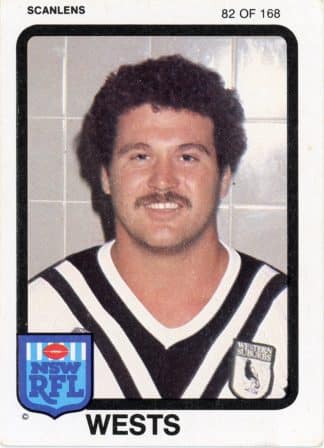 1981 Scanlens Common Card - Base 082 Tom Arber Western Suburbs Magpies