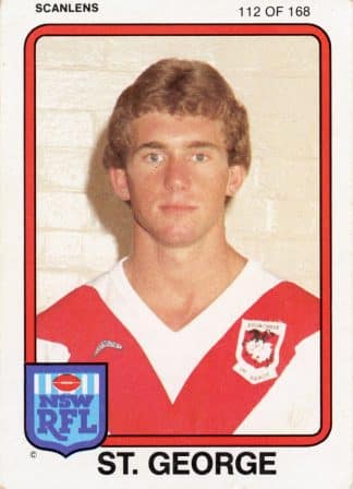 1981 Scanlens Common Card - Base 112 Brian Johnston St George Dragons