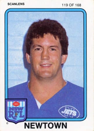 1981 Scanlens Common Card - Base 119 Steve Bowden Newtown Jets