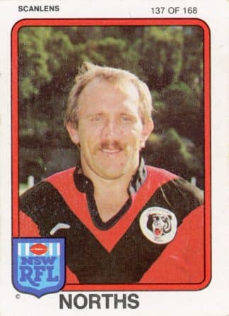 1981 Scanlens Common Card - Base 137 Mark Harris North Sydney Bears