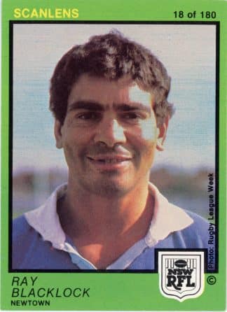 1982 Scanlens Common Card - Base 018 Ray Blacklock Newtown Jets