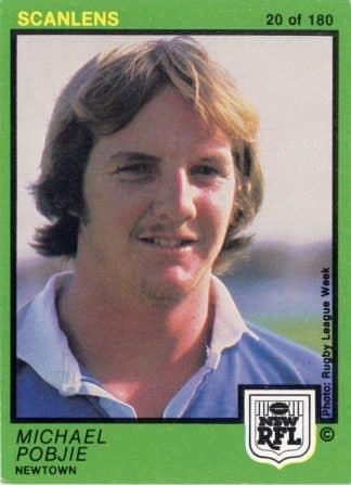 1982 Scanlens Common Card - Base 020 Michael Pobjie Newtown Jets