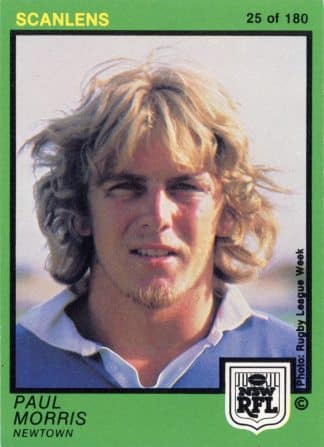 1982 Scanlens Common Card - Base 025 Paul Morris Newtown Jets