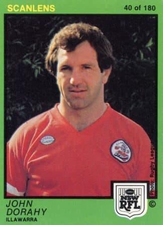 1982 Scanlens Common Card - Base 040 John Dorahy Illawarra Steelers