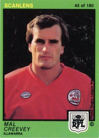 1982 Scanlens Common Card - Base 045 Mal Creevey Illawarra Steelers