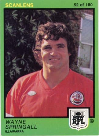 1982 Scanlens Common Card - Base 052 Wayne Springall Illawarra Steelers