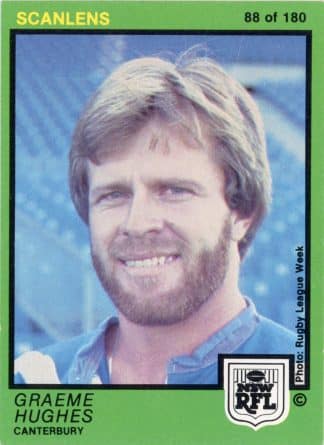 1982 Scanlens Common Card - Base 088 Graeme Hughes Canterbury Bulldogs