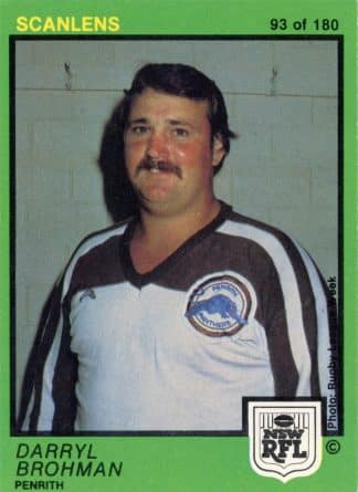 1982 Scanlens Common Card - Base 093 Darryl Brohman Penrith Panthers