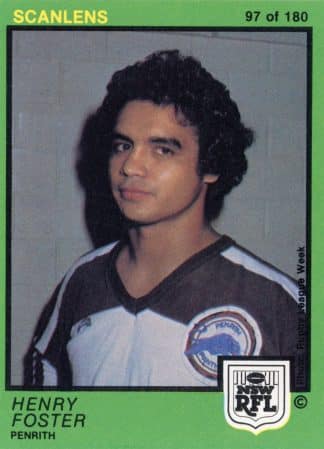 1982 Scanlens Common Card - Base 097 Henry Foster Penrith Panthers