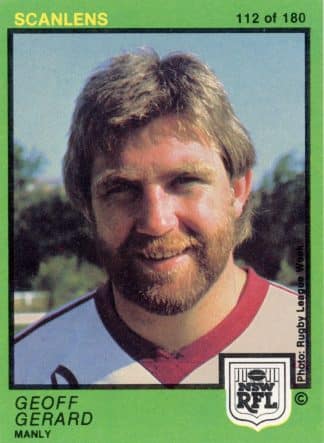 1982 Scanlens Common Card - Base 112 Geoff Gerard Manly Sea Eagles