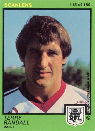 1982 Scanlens Common Card - Base 115 Terry Randall Manly Sea Eagles