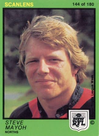 1982 Scanlens Common Card - Base 144 Steve Mayoh North Sydney Bears
