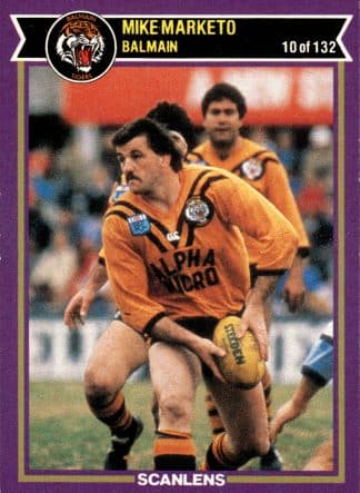 1987 Scanlens Common Card - Base 010 Mike Marketo Balmain Tigers
