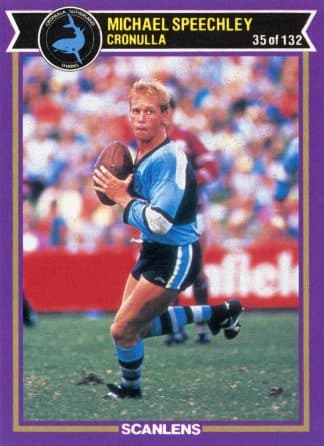 1987 Scanlens Common Card - Base 035 Michael Speechley Cronulla Sharks