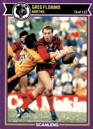 1987 Scanlens Common Card - Base 078 Greg Florimo North Sydney Bears