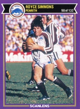 1987 Scanlens Common Card - Base 098 Royce Simmons Penrith Panthers