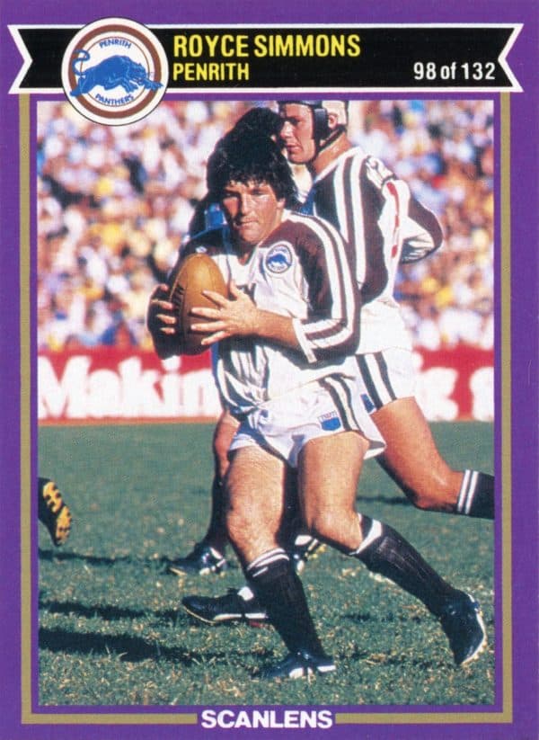 1987 Scanlens Common Card - Base 098 Royce Simmons Penrith Panthers