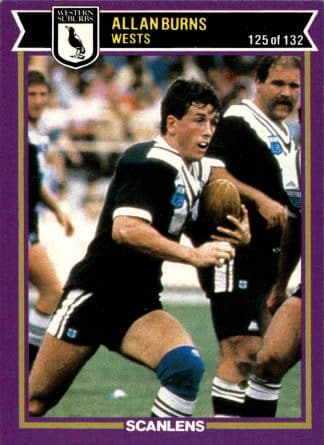 1987 Scanlens Common Card - Base 125 Allan Burns Western Suburbs Magpies