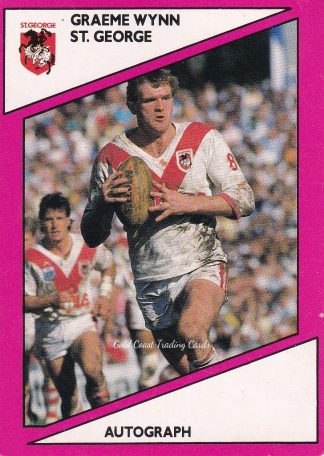 1988 Scanlens Common Card - Base 078 Graeme Wynn St George Dragons