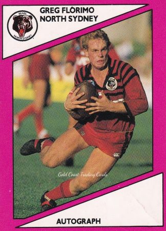 1988 Scanlens Common Card - Base 087 Greg Florimo North Sydney Bears