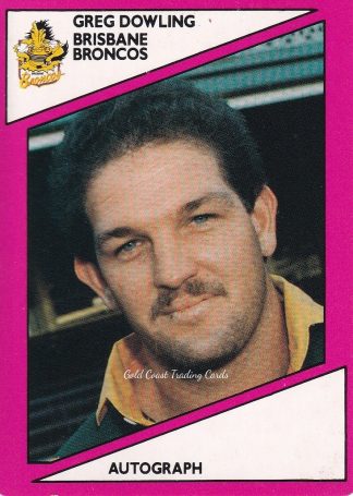 1988 Scanlens Common Card - Base 115 Greg Dowling Brisbane Broncos