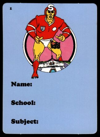 1988 Dandy Crazy League Sticker - Sticker 01 Illawarra School Book Label