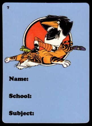 1988 Dandy Crazy League Sticker - Sticker 07 Wests School Book Label