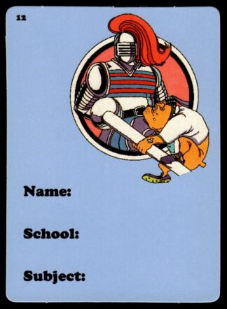 1988 Dandy Crazy League Sticker - Sticker 12 Newcastle School Book Label