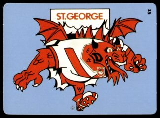 1988 Dandy Crazy League Sticker - Sticker 13 St George Team Crest