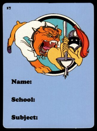1988 Dandy Crazy League Sticker - Sticker 17 Canterbury School Book Label