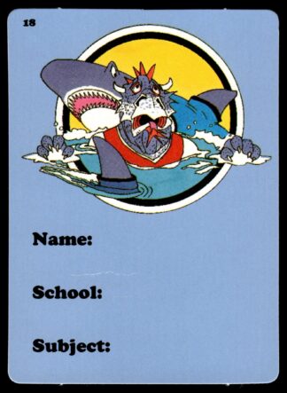 1988 Dandy Crazy League Sticker - Sticker 18 Cronulla School Book Label
