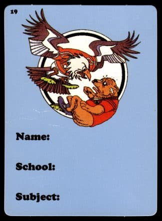 1988 Dandy Crazy League Sticker - Sticker 19 Manly School Book Label