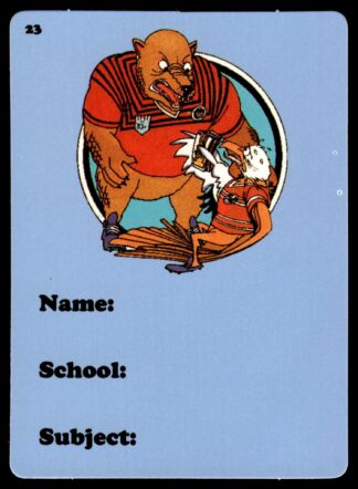 1988 Dandy Crazy League Sticker - Sticker 23 Norths School Book Label