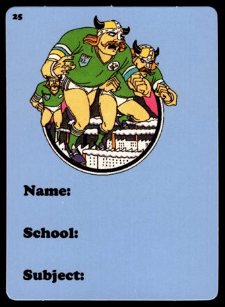 1988 Dandy Crazy League Sticker - Sticker 25 Canberra School Book Label