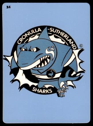 1988 Dandy Crazy League Sticker - Sticker 31 Cronulla Team Crest