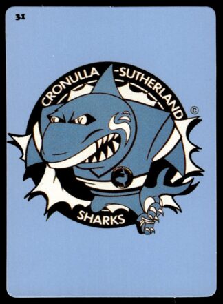1988 Dandy Crazy League Sticker - Sticker 31 Cronulla Team Crest