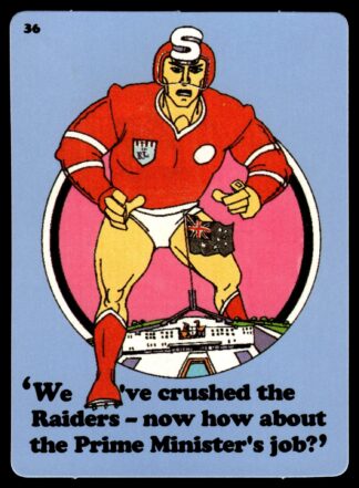 1988 Dandy Crazy League Sticker - Sticker 36 Illawarra Local Derby