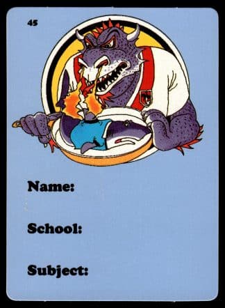 1988 Dandy Crazy League Sticker - Sticker 45 St George School Book Label