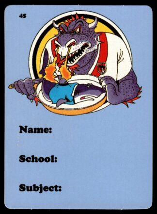 1988 Dandy Crazy League Sticker - Sticker 45 St George School Book Label
