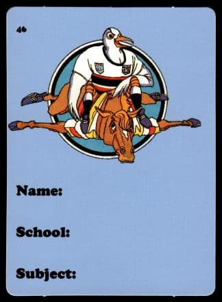 1988 Dandy Crazy League Sticker - Sticker 46 Gold Coast School Book Label
