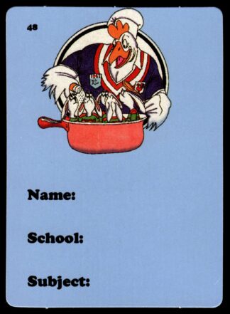 1988 Dandy Crazy League Sticker - Sticker 48 Easts School Book Label