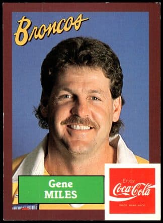 1989 Coca-Cola Promotional Card - Card 02 Gene Miles Brisbane Broncos