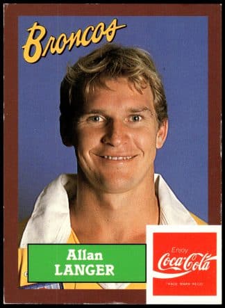 1989 Coca-Cola Promotional Card - Card 04 Allan Langer Brisbane Broncos