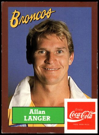 1989 Coca-Cola Promotional Card - Card 04 Allan Langer Brisbane Broncos