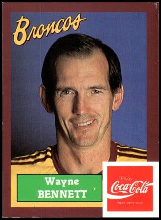 1989 Coca-Cola Promotional Card - Card 05 Wayne Bennett Brisbane Broncos