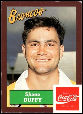 1989 Coca-Cola Promotional Card - Card 07 Shane Duffy Brisbane Broncos