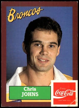1989 Coca-Cola Promotional Card - Card 08 Chris Johns Brisbane Broncos